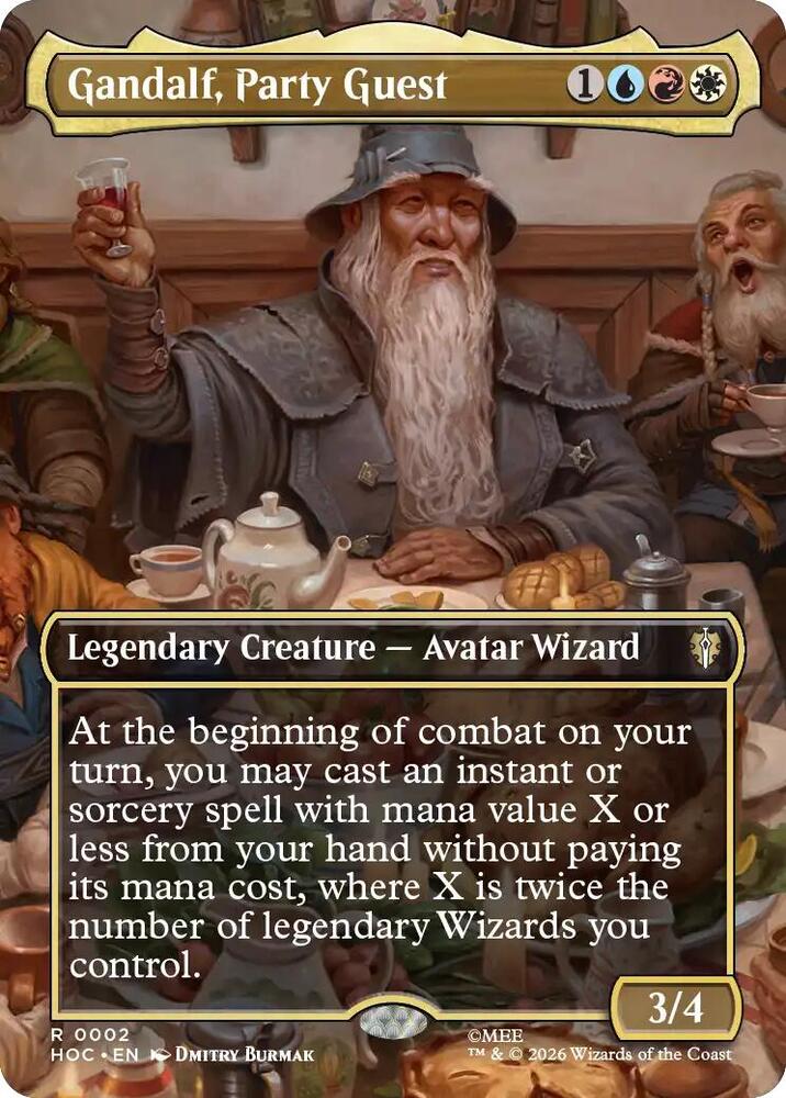 Gandalf, Party Guest (Borderless) 2 card from The Hobbit: Eternal-Legal