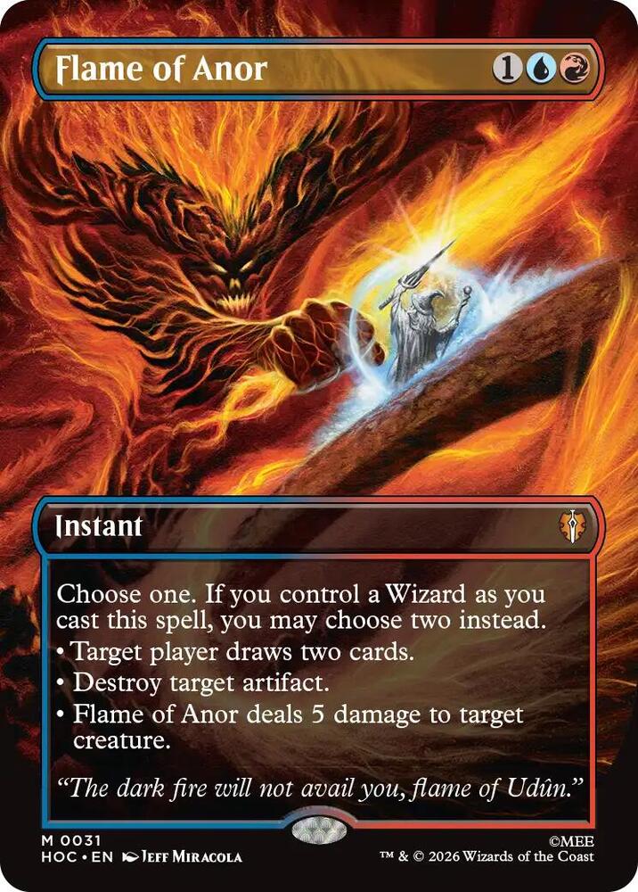 Flame of Anor (Borderless) 31 card from The Hobbit: Eternal-Legal