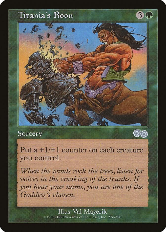 Titania's Boon 276 card from Urza's Saga