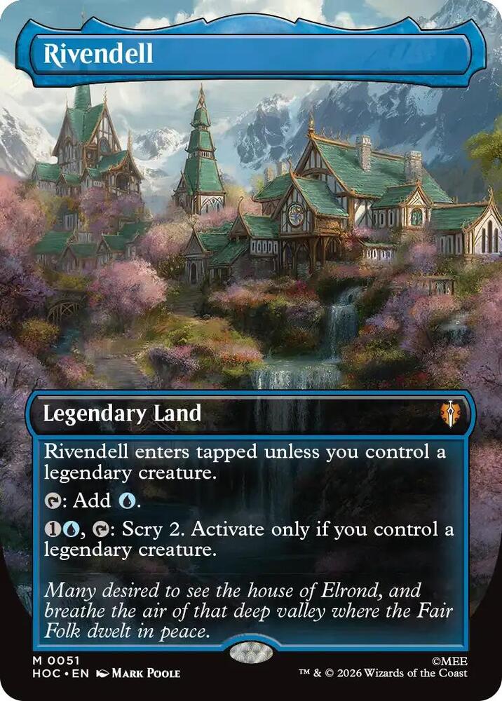 Rivendell (Borderless) 51 card from The Hobbit: Eternal-Legal