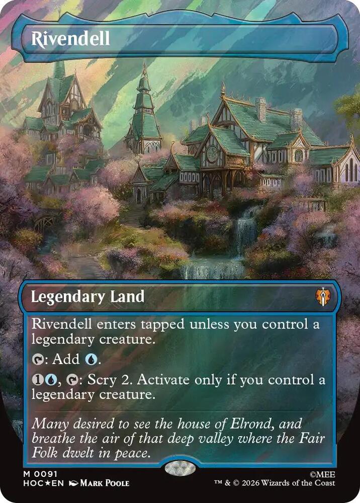 Rivendell (Borderless) (Surge Foil) 91 card from The Hobbit: Eternal-Legal
