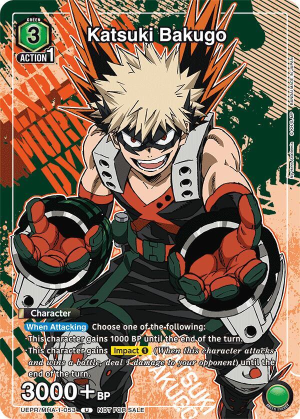 Katsuki Bakugo UEPR/MHA-1-053 card from Union Arena Promotion Cards