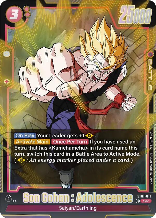 Son Gohan : Adolescence ST01-011 card from Story Booster 01