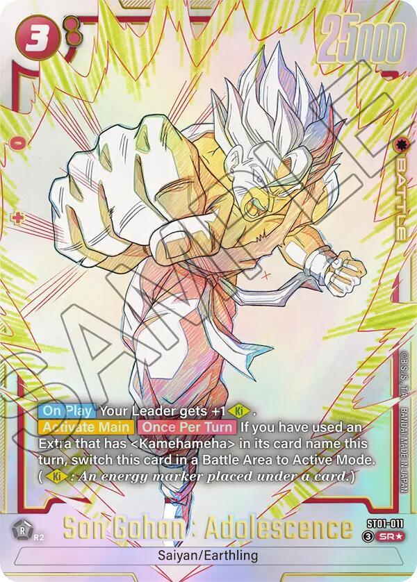 Son Gohan : Adolescence (Alternate Art) ST01-011 card from Story Booster 01