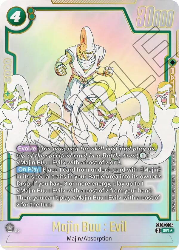 Majin Buu : Evil (Alternate Art) ST01-036 card from Story Booster 01