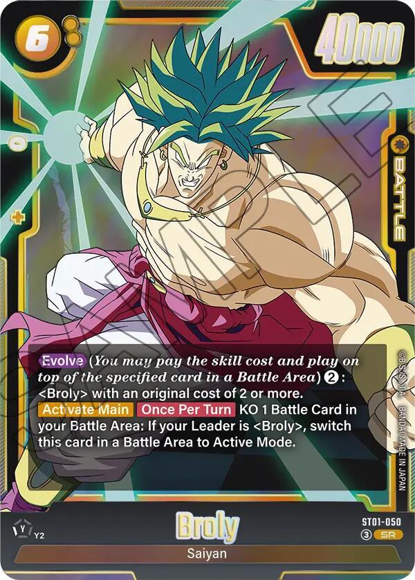 Broly ST01-050 card from Story Booster 01