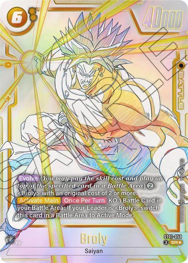 Broly (Alternate Art) ST01-050 card from Story Booster 01