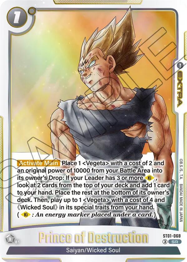 Prince of Destruction ST01-068 card from Story Booster 01