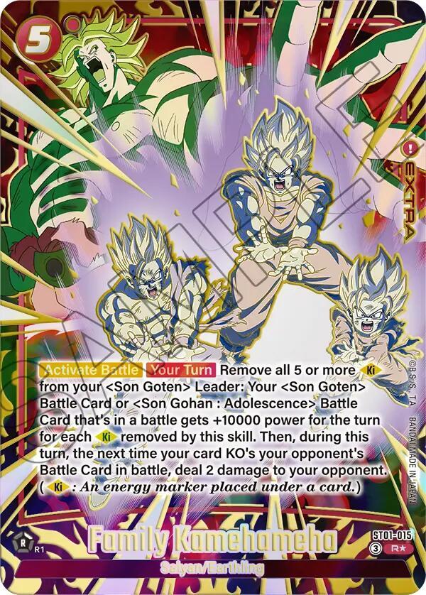 Family Kamehameha (Alternate Art) ST01-015 card from Story Booster 01