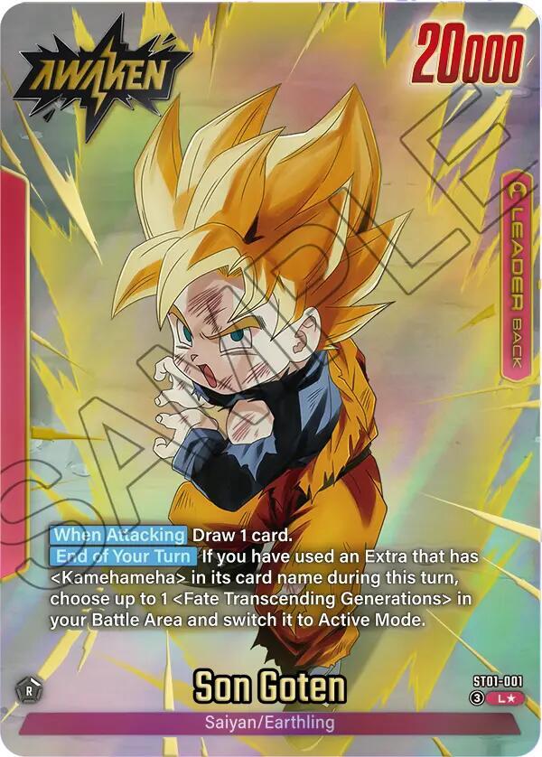 Son Goten (Alternate Art) ST01-001 card from Story Booster 01