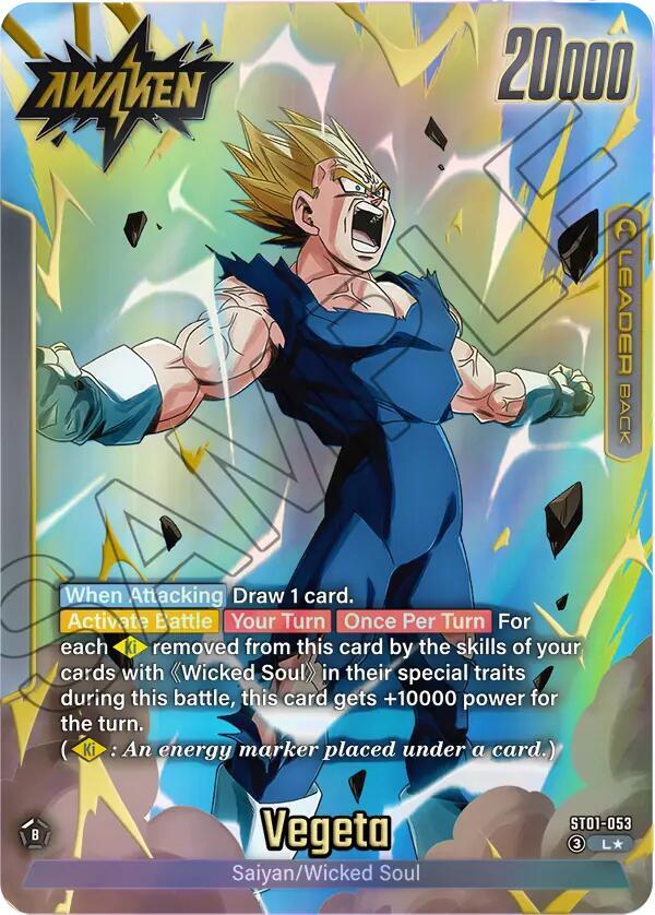 Vegeta (Alternate Art) ST01-053 card from Story Booster 01