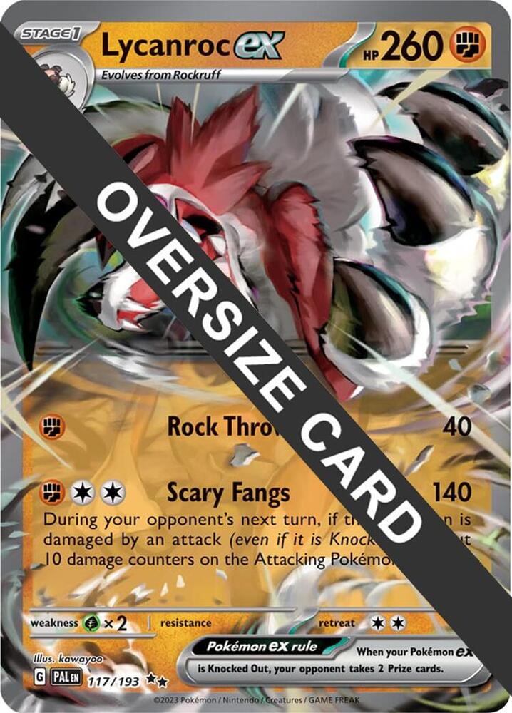 Lycanroc ex 117/193 card from Jumbo Cards