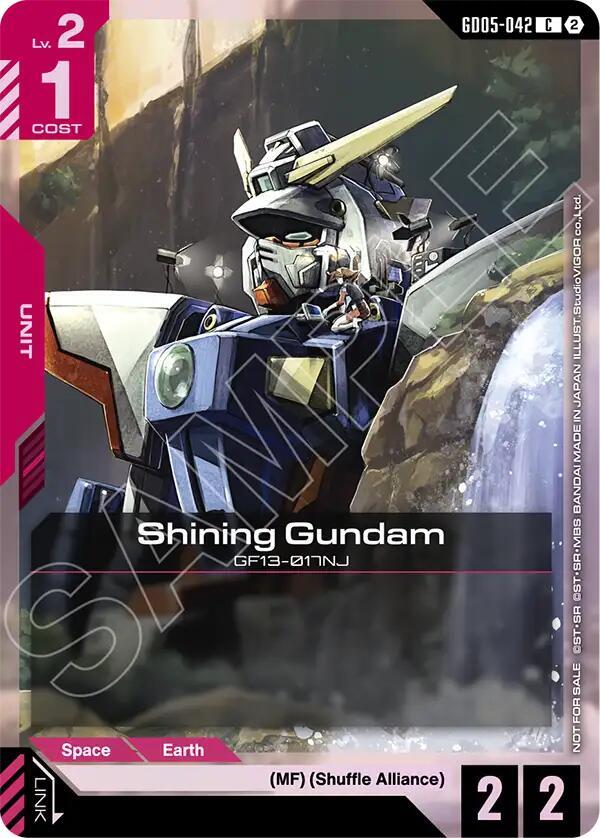 Shining Gundam (GD05 Release Event) GD05-042 card from Gundam Promotional Cards