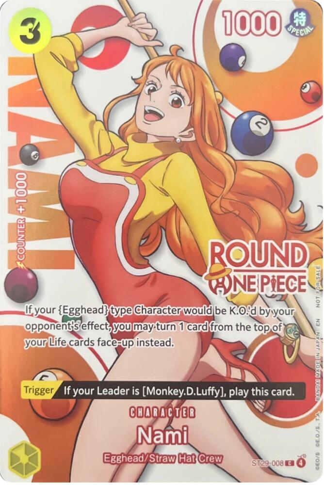 Nami (Round 1 Promo) ST29-008 card from One Piece Promotion Cards