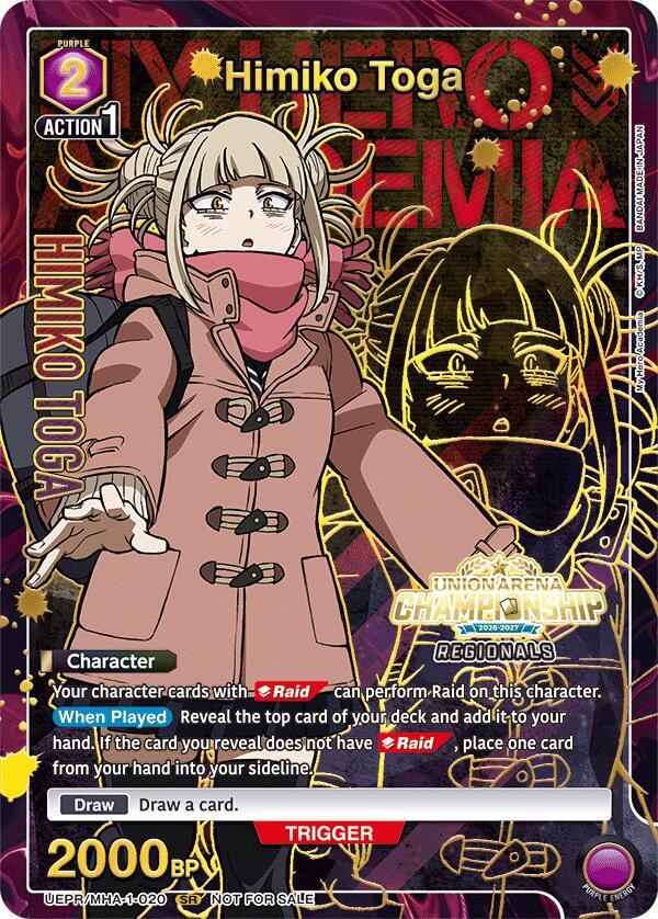 Himiko Toga (Regionals 26-27) UEPR/MHA-1-020 card from Union Arena Promotion Cards