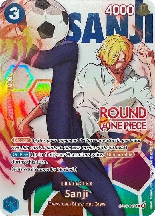 Sanji (Round 1 Promo) OP15-047 card from One Piece Promotion Cards