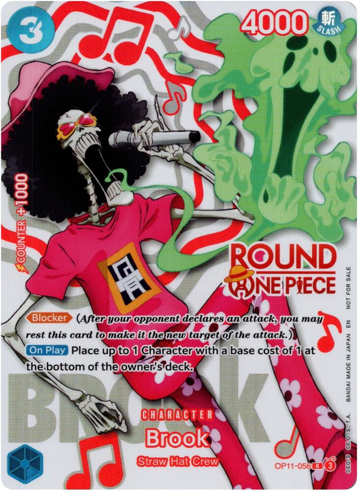 Brook (Round 1 Promo) OP11-056 card from One Piece Promotion Cards