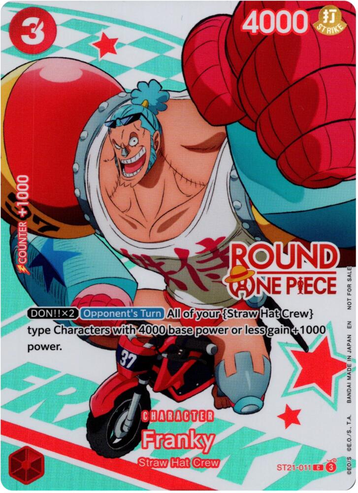 Franky (Round 1 Promo) ST21-011 card from One Piece Promotion Cards