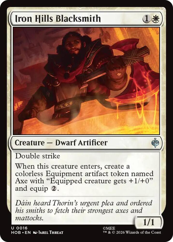 Iron Hills Blacksmith 16 card from The Hobbit
