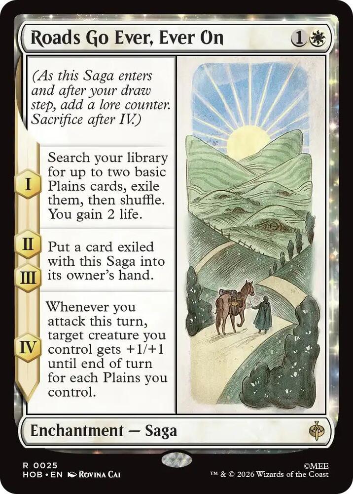 Roads Go Ever, Ever On 25 card from The Hobbit
