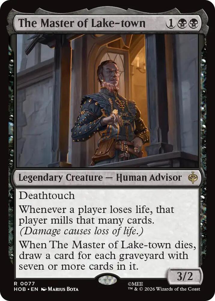 The Master of Lake-town 77 card from The Hobbit