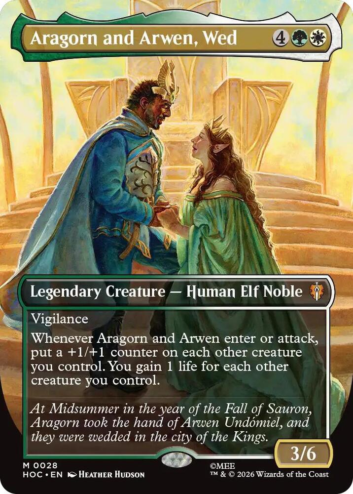 Aragorn and Arwen, Wed (Borderless) 28 card from The Hobbit