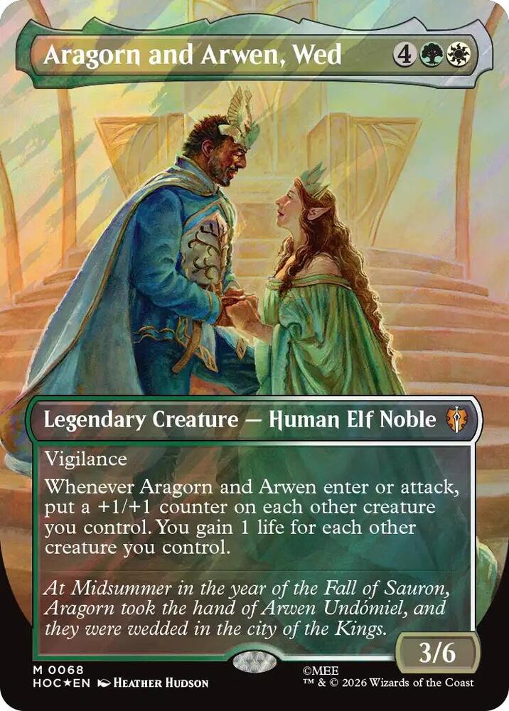 Aragorn and Arwen, Wed (Borderless) (Surge Foil) 68 card from The Hobbit