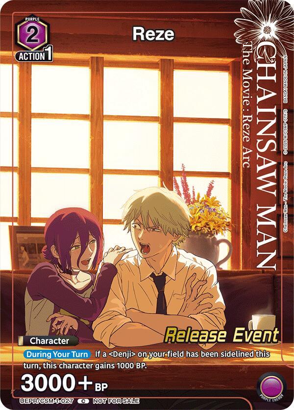 Reze (Release Event Participant) UEPR/CSM-1-027 card from UE22BT: CHAINSAW MAN Release Event