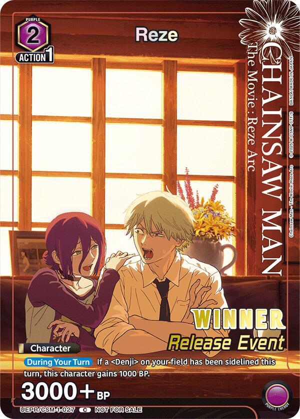 Reze (Release Event Winner) UEPR/CSM-1-027 card from UE22BT: CHAINSAW MAN Release Event