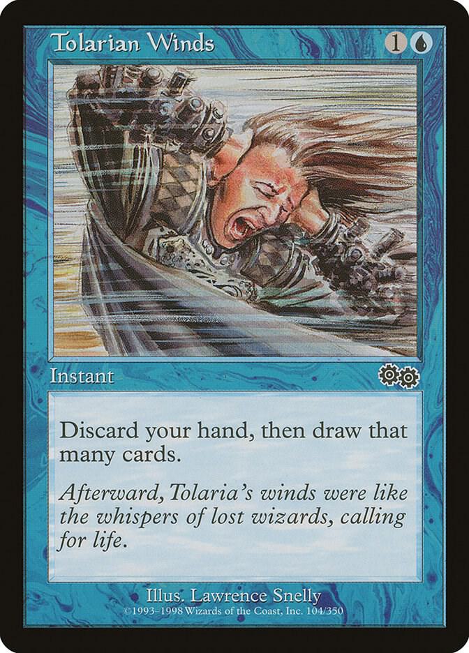 Tolarian Winds 104 card from Urza's Saga