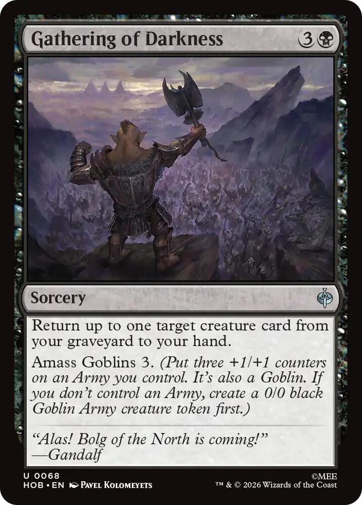 Gathering of Darkness 68 card from The Hobbit