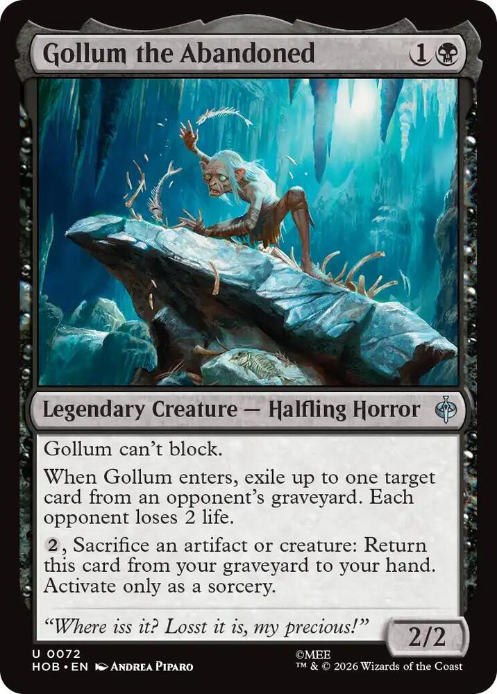 Gollum the Abandoned 72 card from The Hobbit