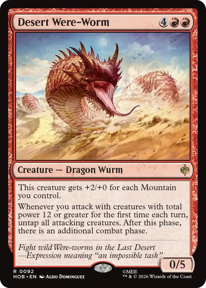 Desert Were-Worm 92 card from The Hobbit
