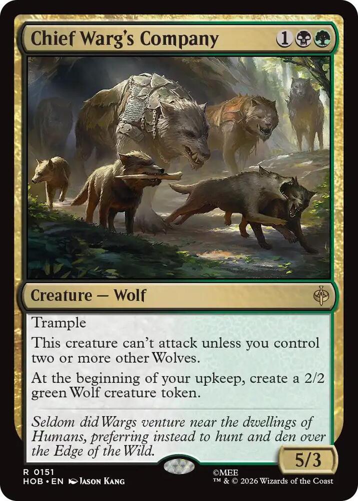 Chief Warg's Company 151 card from The Hobbit