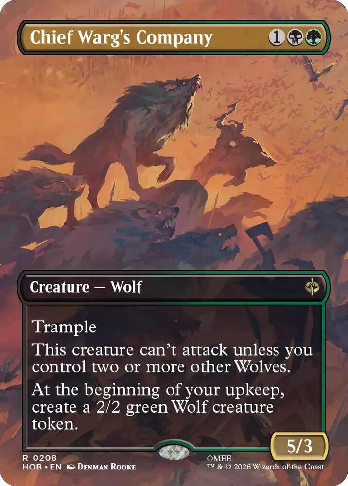 Chief Warg's Company (Borderless) 208 card from The Hobbit