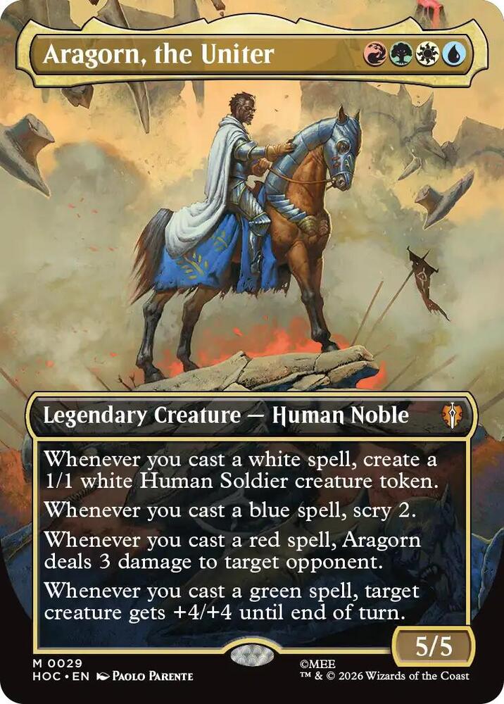 Aragorn, the Uniter (Borderless) 29 card from The Hobbit: Eternal-Legal
