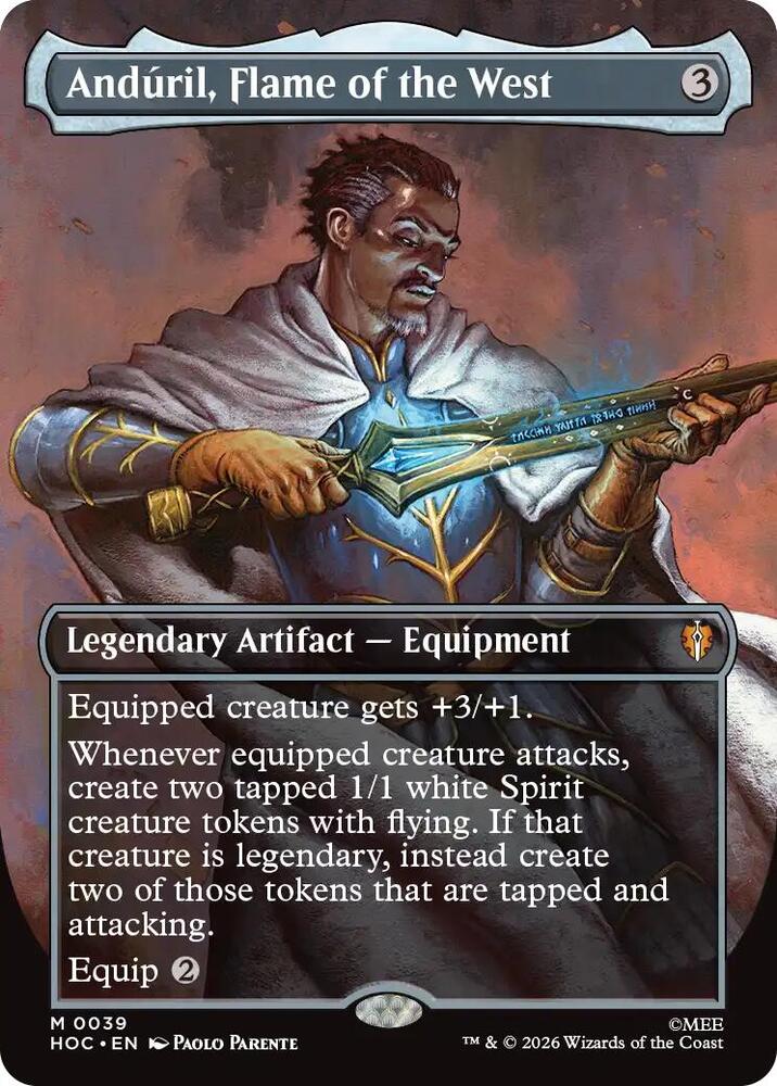 Anduril, Flame of the West (Borderless) 39 card from The Hobbit: Eternal-Legal