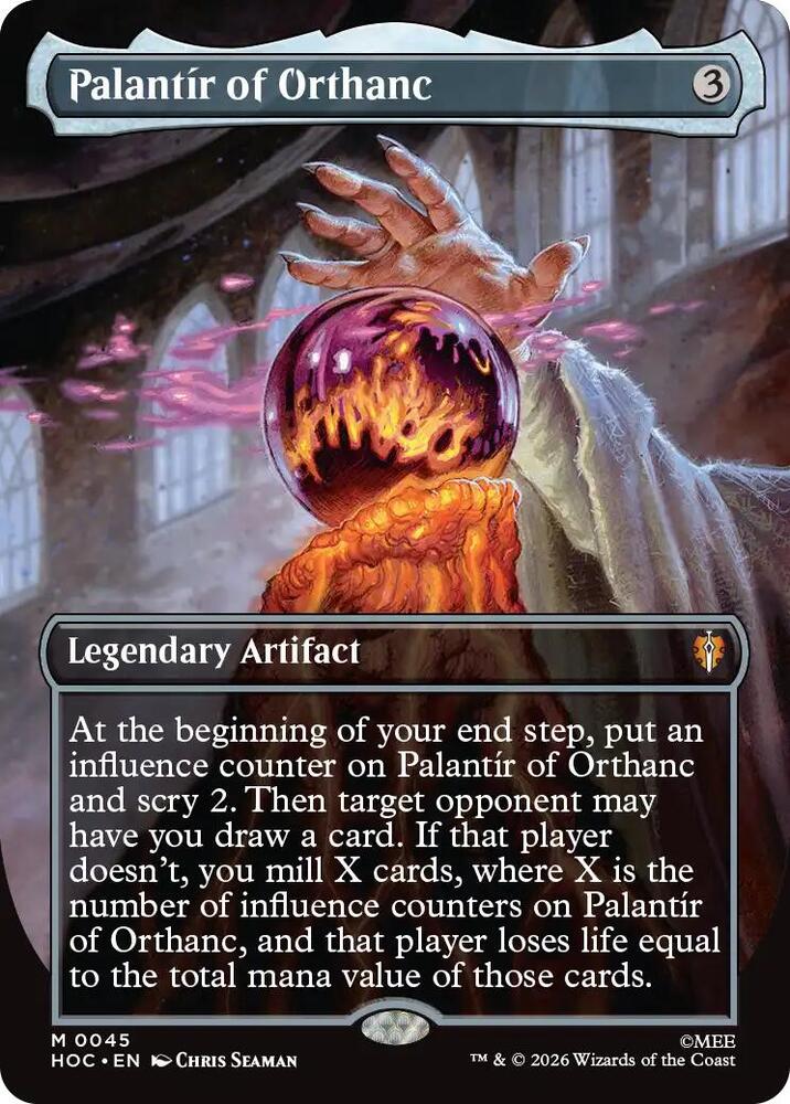 Palantir of Orthanc (Borderless) 45 card from The Hobbit: Eternal-Legal