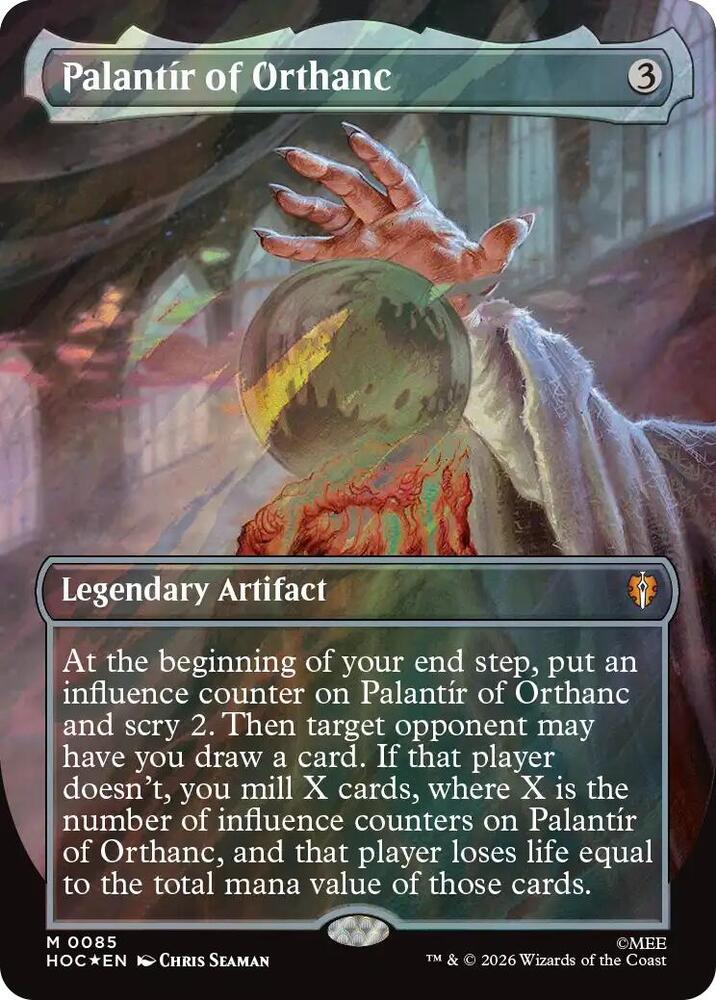 Palantir of Orthanc (Borderless) (Surge Foil) 85 card from The Hobbit: Eternal-Legal