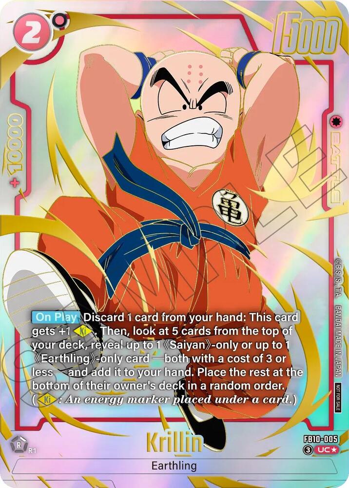 Krillin (Limited Pack 26-27 WAVE2) FB10-005 card from Tournament and Championship Promos