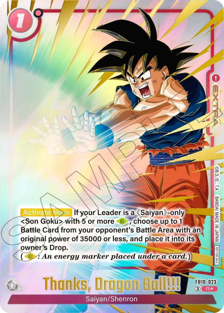 Thanks Dragon Ball!!! (Limited Pack 26-27 WAVE2) FB10-023 card from Tournament and Championship Promos