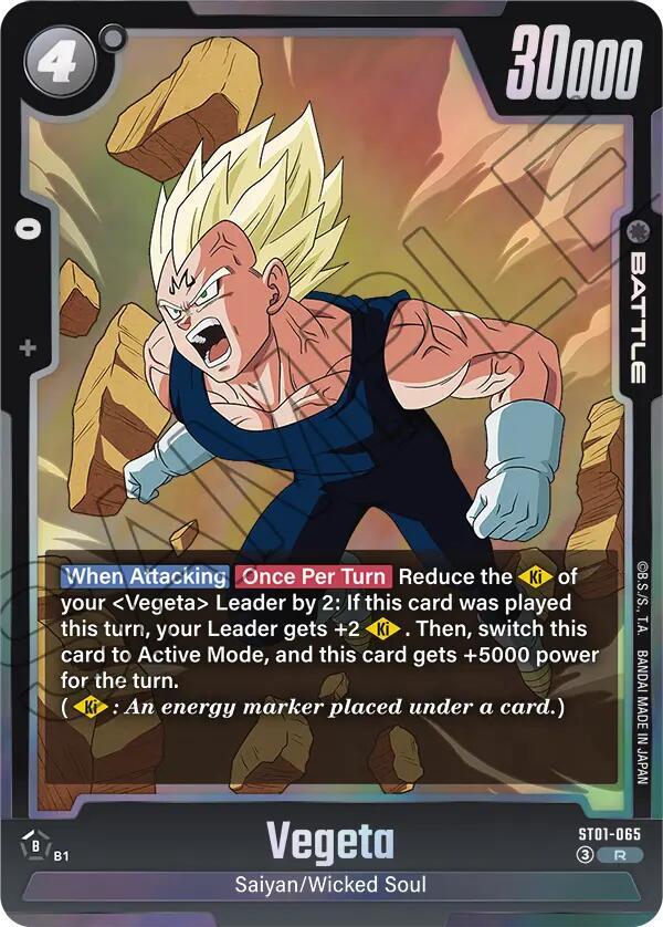 Vegeta ST01-065 card from Story Booster 01