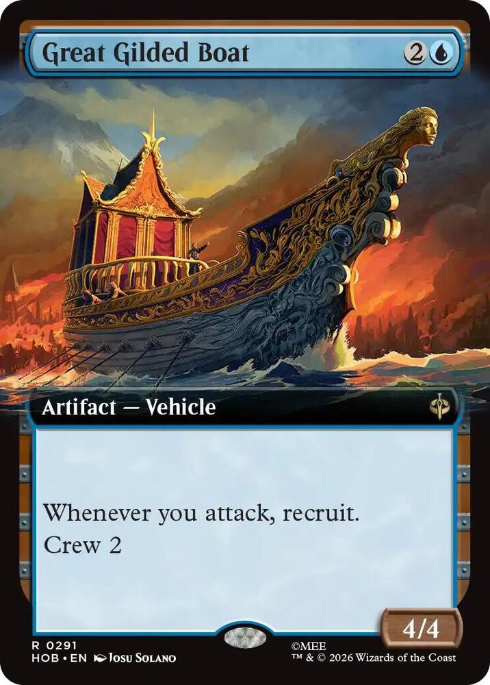 Great Gilded Boat (Extended Art) 291 card from The Hobbit