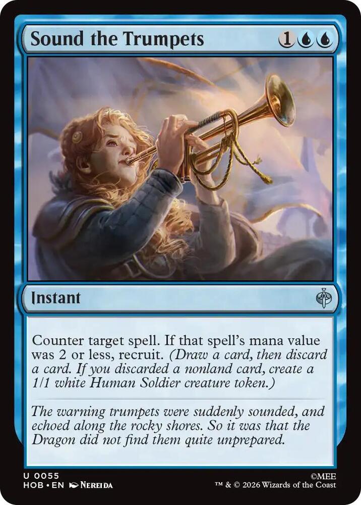 Sound the Trumpets 55 card from The Hobbit