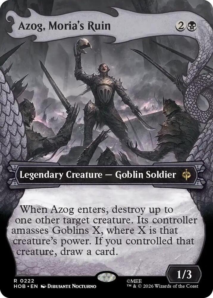 Azog, Moria's Ruin (Showcase) 222 card from The Hobbit