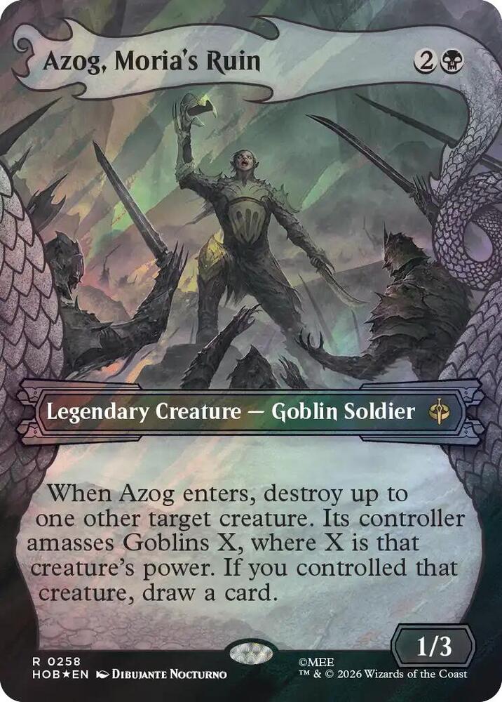 Azog, Moria's Ruin (Showcase) (Surge Foil) 258 card from The Hobbit
