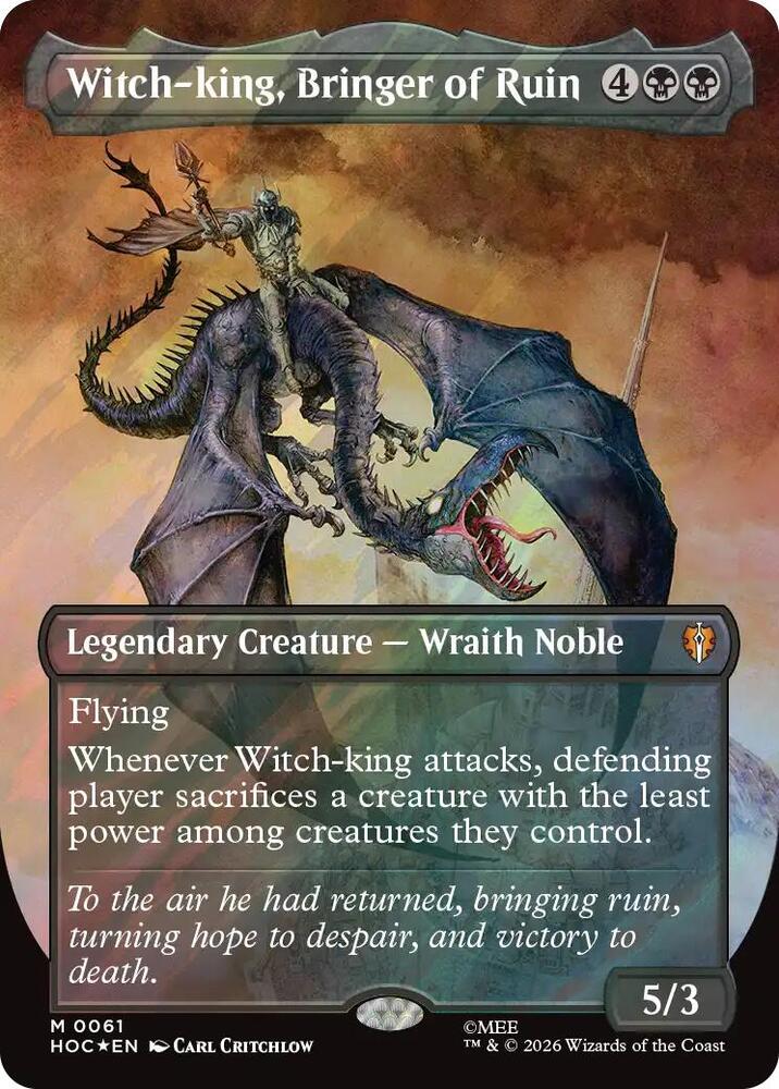 Witch-king, Bringer of Ruin (Borderless) (Surge Foil) 61 card from The Hobbit