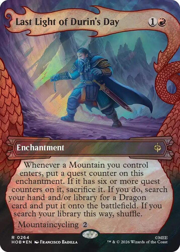 Last Light of Durin's Day (Showcase) (Surge Foil) 264 card from The Hobbit
