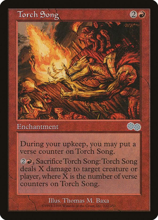 Torch Song 222 card from Urza's Saga