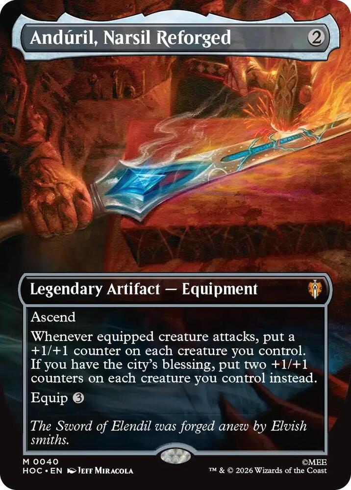 Anduril, Narsil Reforged (Borderless) 40 card from The Hobbit: Eternal-Legal